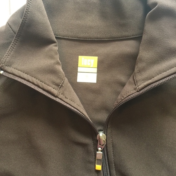 LUCY lucytech Stretch Track Jacket Brown Medium - Picture 4 of 6